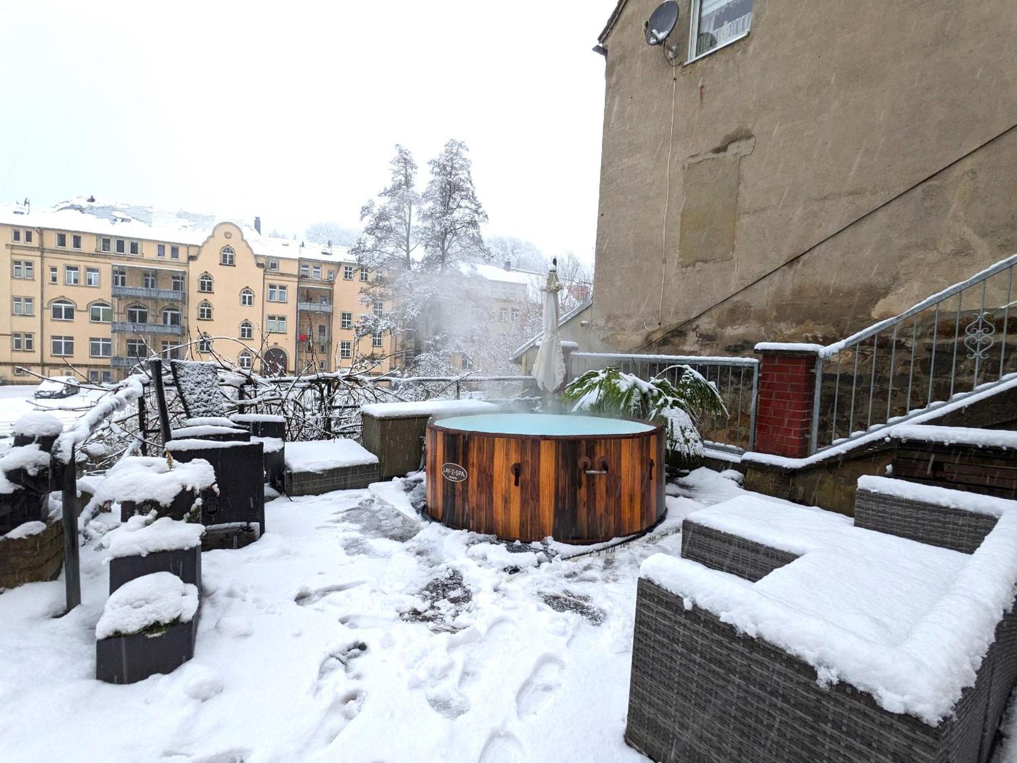 Hw4B - Urlaubsmagie - Zentral Mit Gemeinschaftsgarten, -Pool, -Sauna & Whirlpool เซบนิทซ์ ภายนอก รูปภาพ
